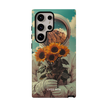 Sunflower Astronaut Samsung S24 Ultra Case - Tough