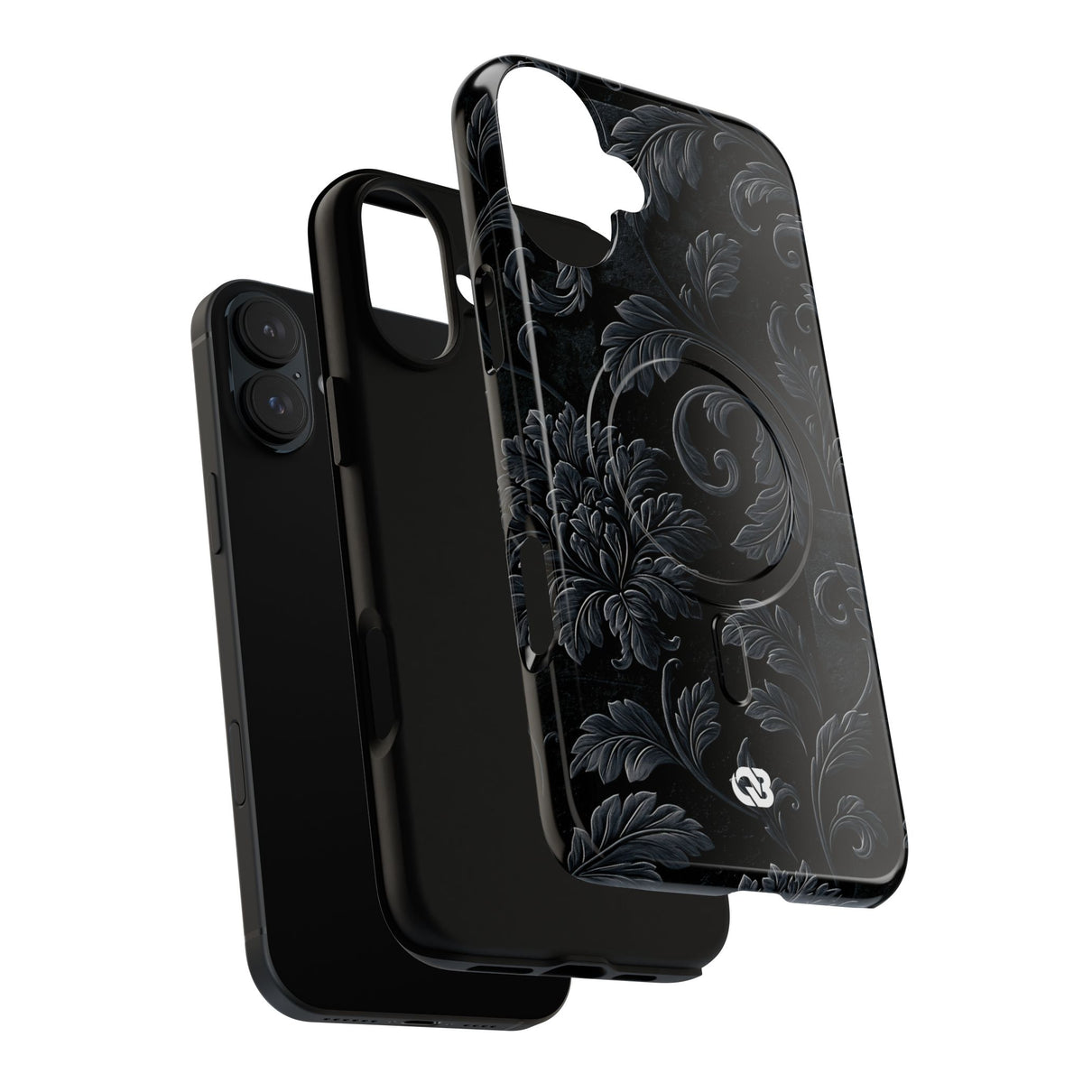 Obsidian Damask · Tough 2.0 Magnetic Phone Case for iPhone · Black
