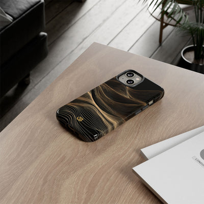 Gilded Ridge Lines · Tough Phone Case for iPhone · Black