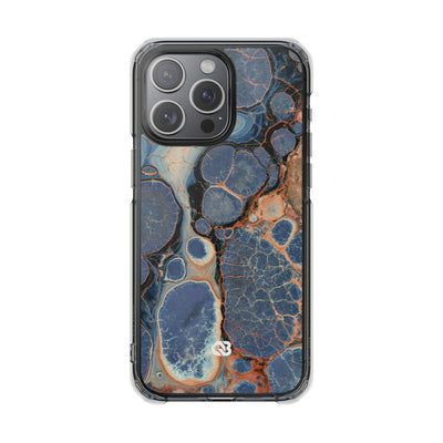 Astral Orb Resonance · Clear Impact Magnetic Phone Case for iPhone · Blue