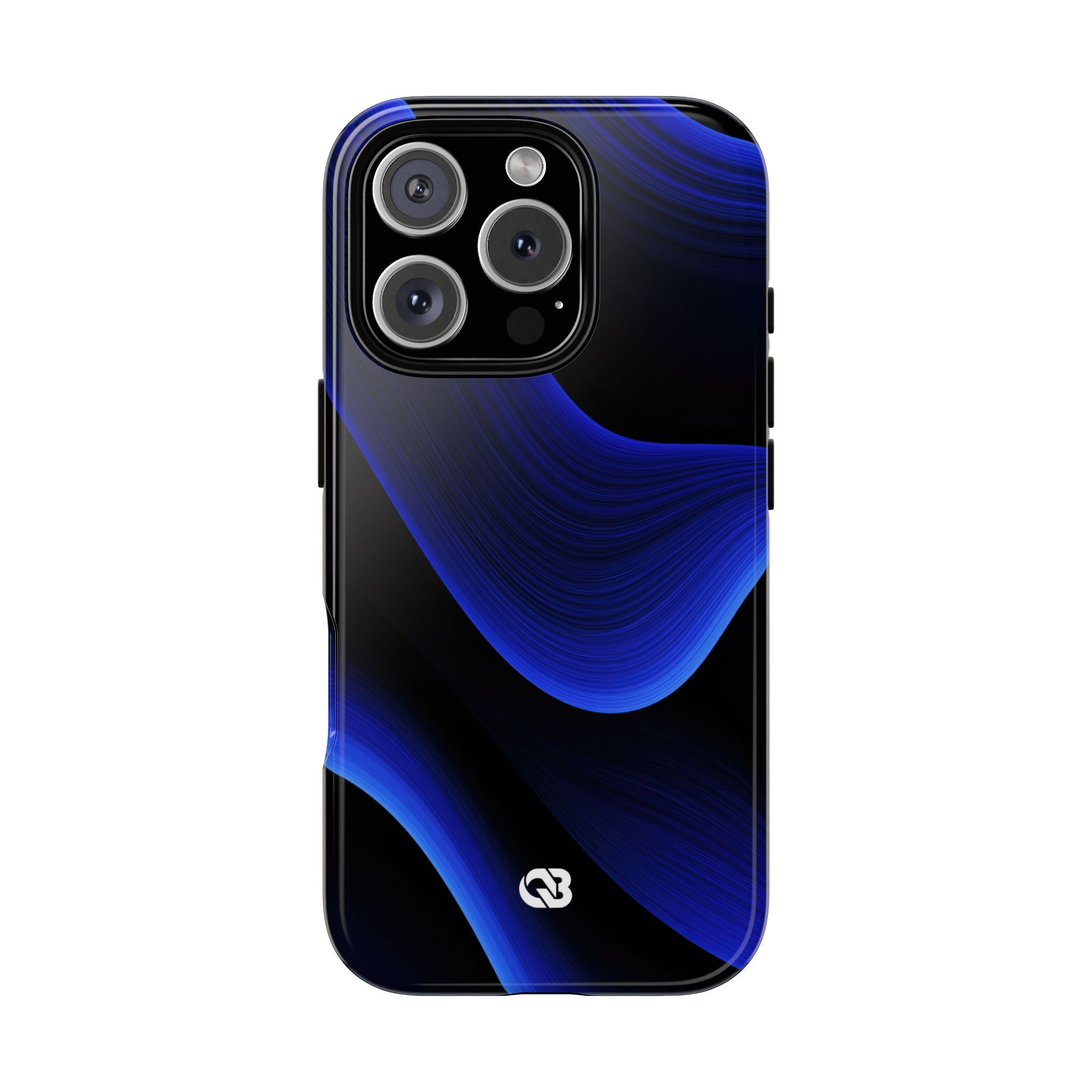 Blue Tough Phone Case for iPhone - Electric Cobalt Flow
