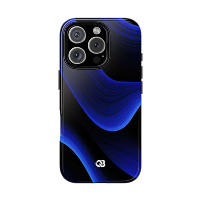 Blue Tough Phone Case for iPhone - Electric Cobalt Flow