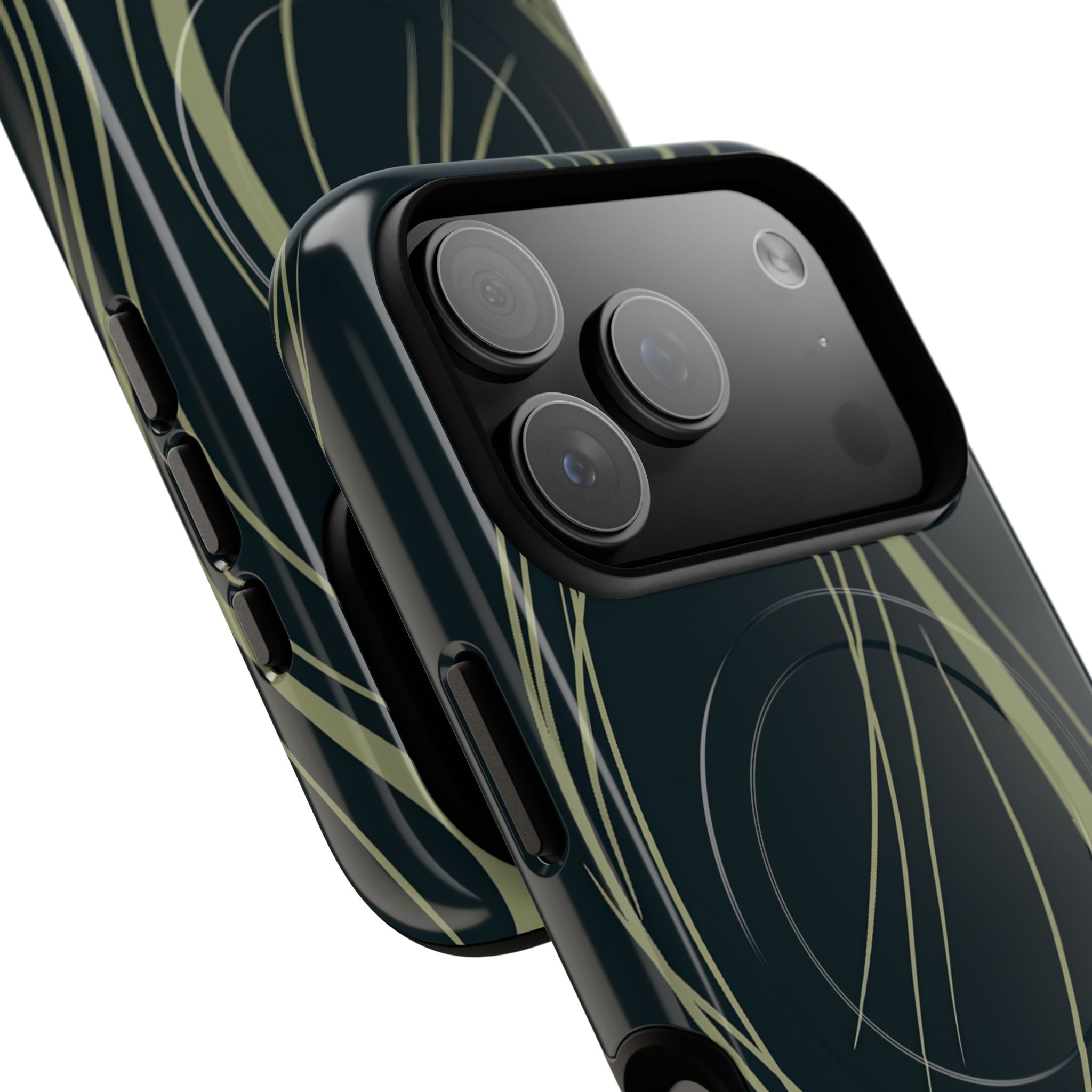 Green Tough 2.0 Magsafe Phone Case for iPhone - Obsidian Sage Flow