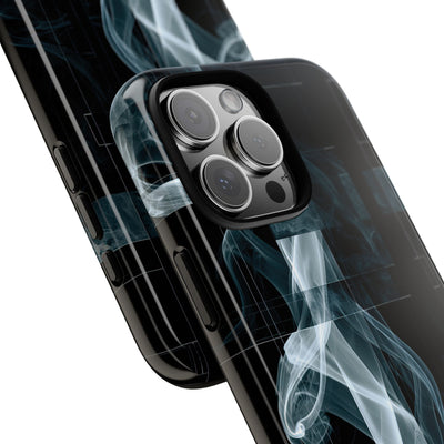 Black Tough Phone Case for iPhone - Arctic Vapor Grid
