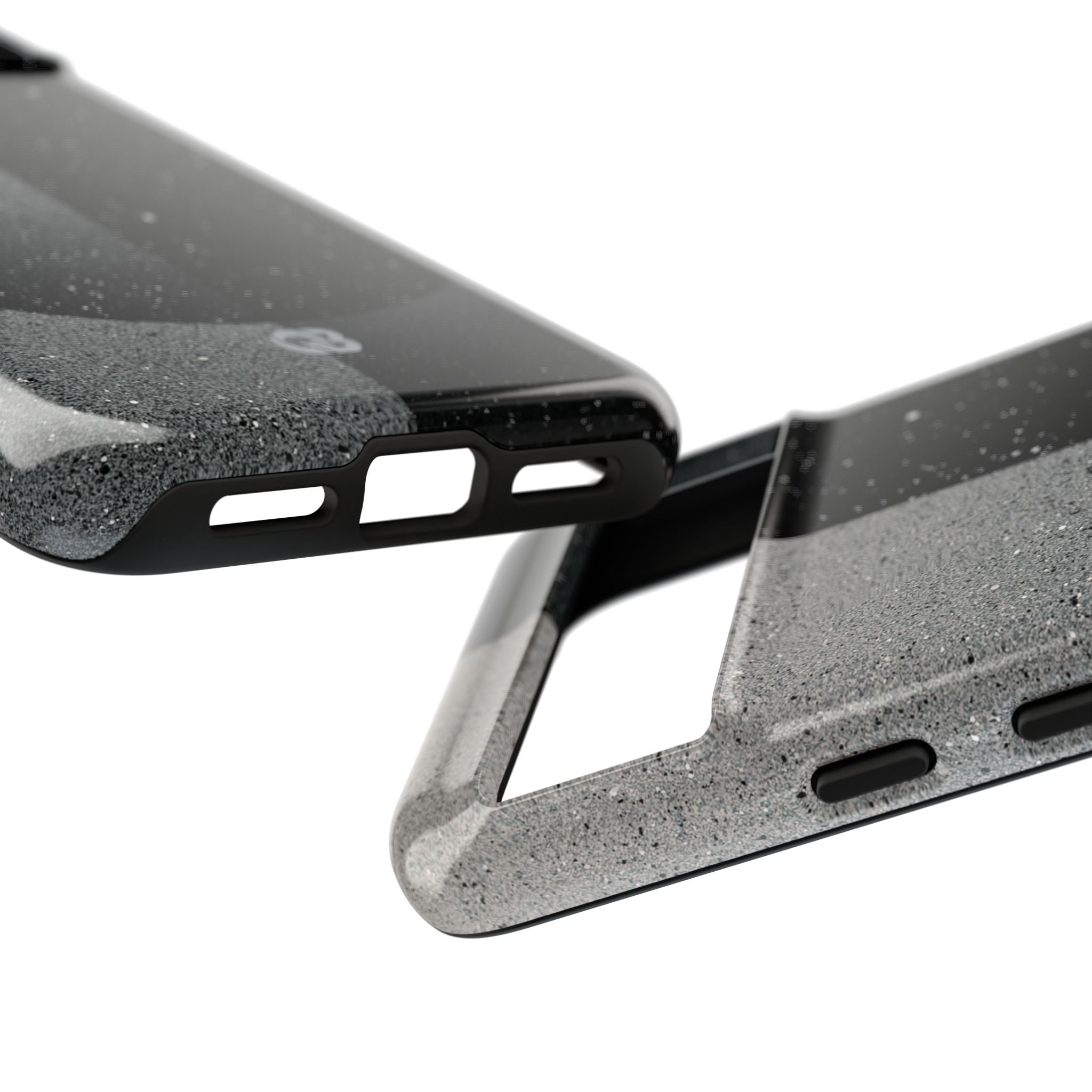 Black Tough Phone Case for Google Pixel - Lunar Static Orbit