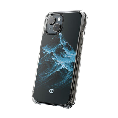 Nordic Frost Peak · Clear Impact Magnetic Phone Case for iPhone · Blue