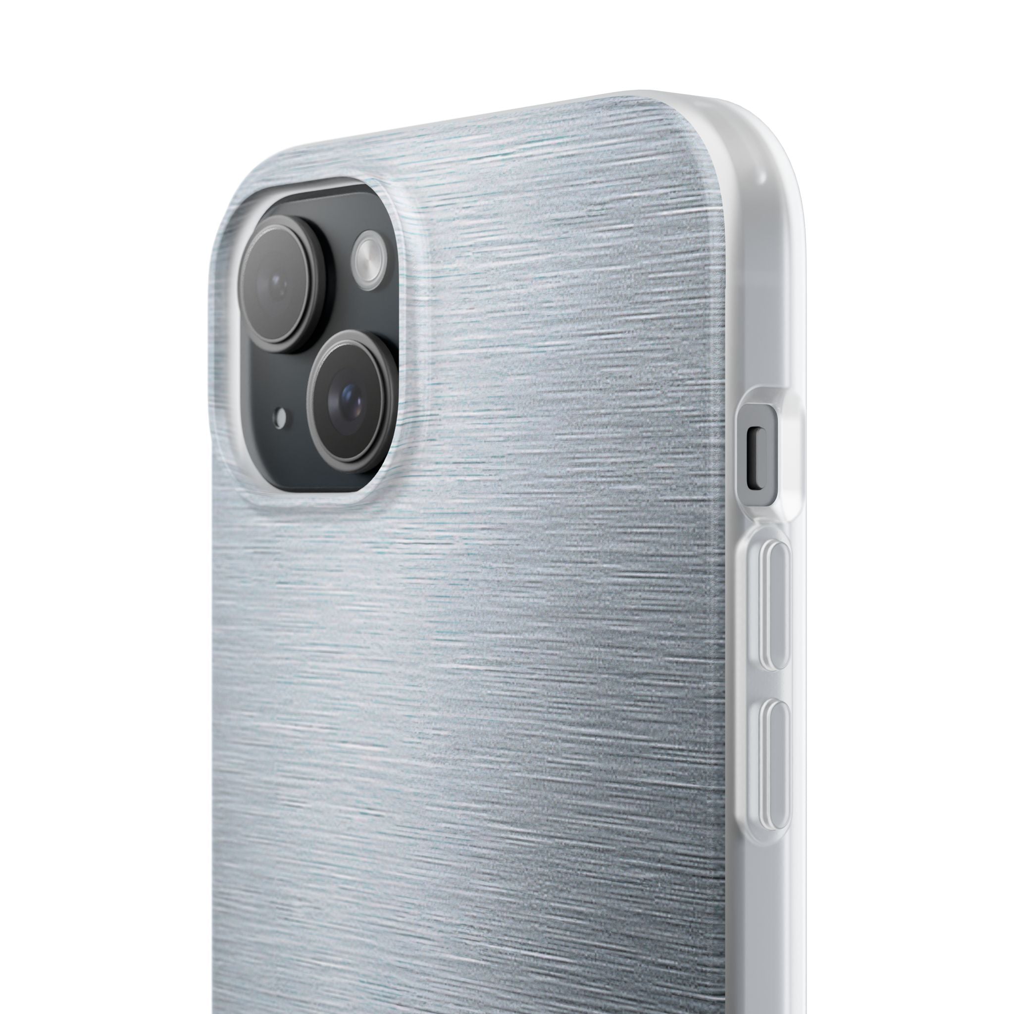 Silver Lite Phone Case for iPhone - Satin Chrome Grain