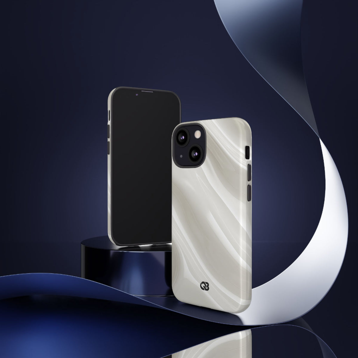 Liquid Enamel Fold · Tough Phone Case for iPhone · White