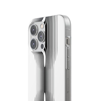 White Lite Phone Case for iPhone - Kinetic Mono Distortion