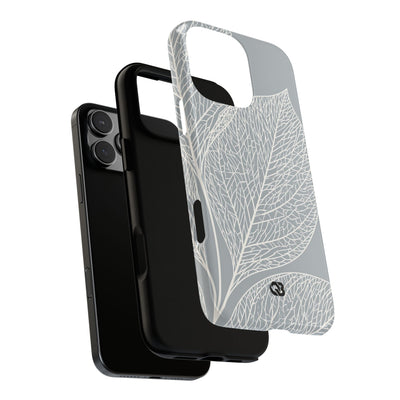 Grey Tough Phone Case for iPhone - Frosted Ash Veins