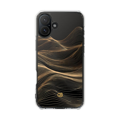 Black Impact MagSafe Phone Case for iPhone - Copper Topo Ridge
