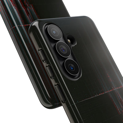 Black Tough Phone Case for Samsung - Corrupted Data Stream