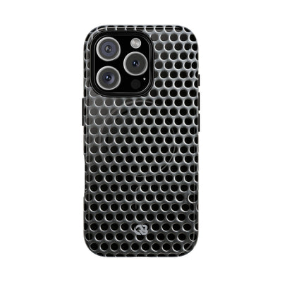 Silver Tough 2.0 Magsafe Phone Case for iPhone - Brutalist Steel Mesh