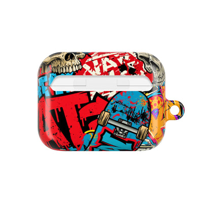 Skate Skull Riot · Hard Case for AirPods & AirPods Pro · Red