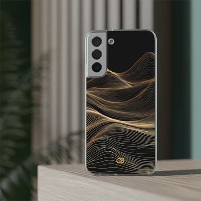Black Lite Phone Case for Samsung - Copper Topo Ridge