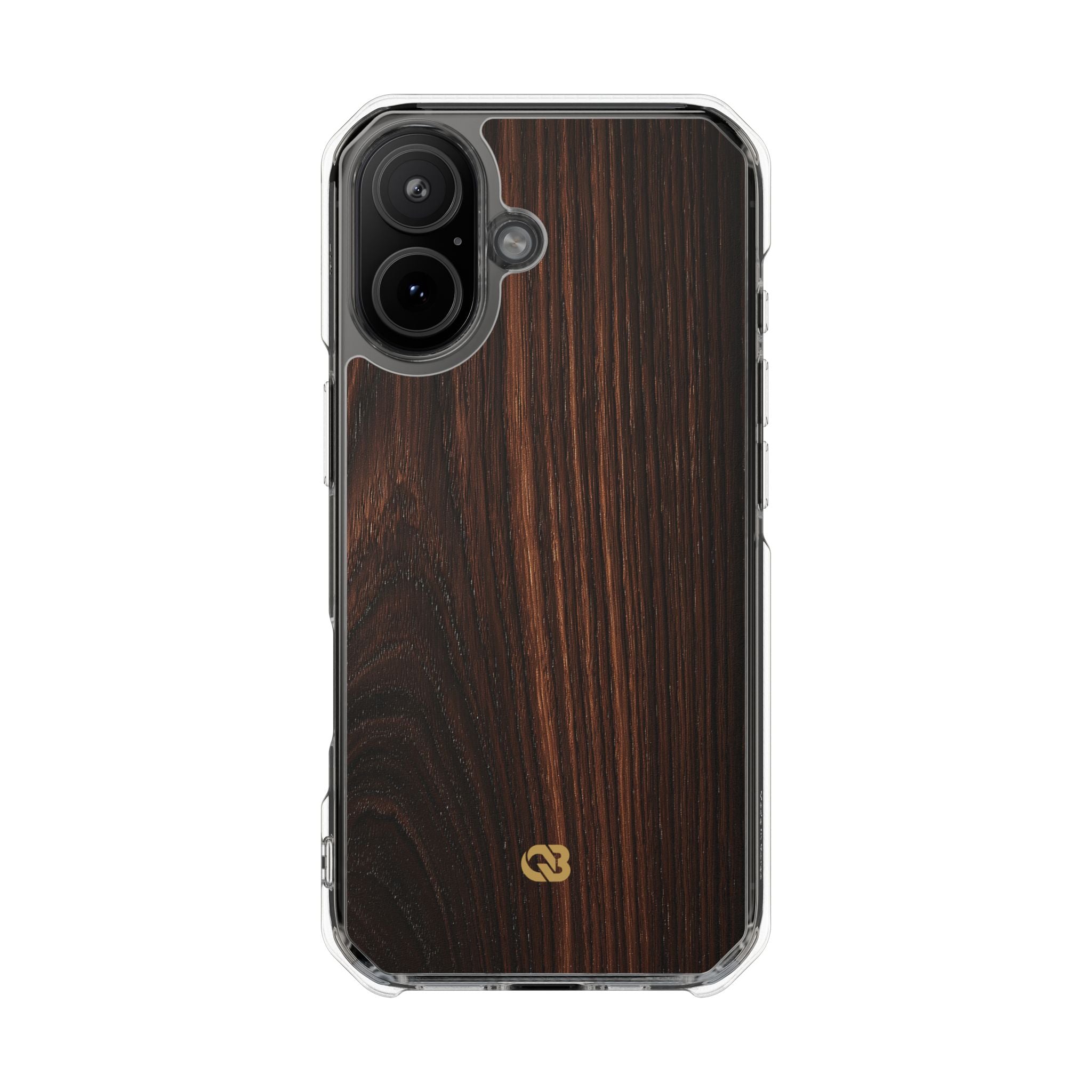 Brown Impact MagSafe Phone Case for iPhone - Burnished Mahogany Grain
