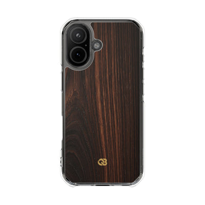 Brown Impact MagSafe Phone Case for iPhone - Burnished Mahogany Grain