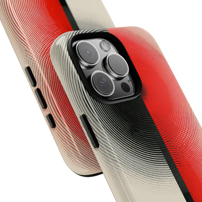 Red Tough Phone Case for iPhone - Split Signal Red