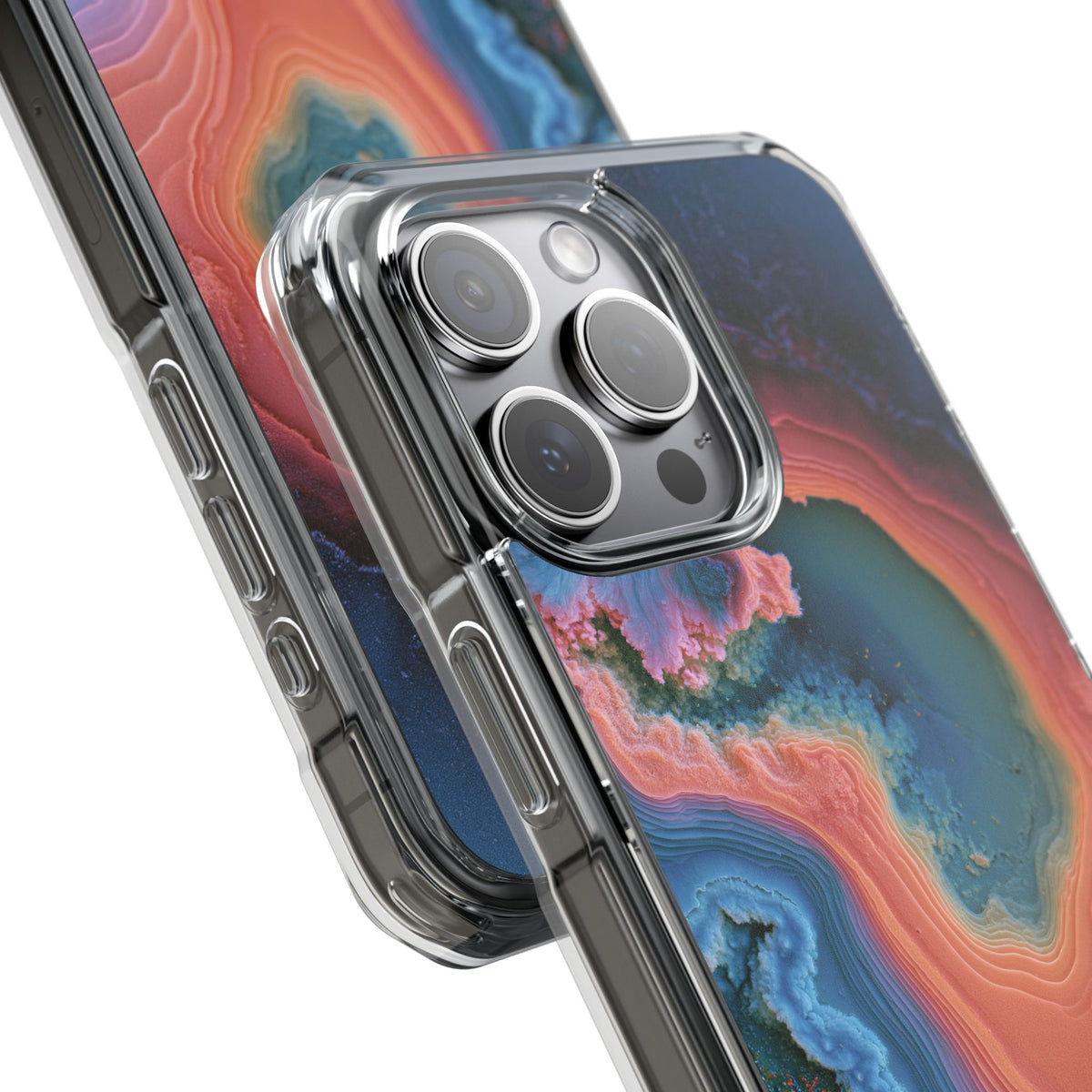 Luminous Resonance · Clear Impact Magnetic Phone Case for iPhone · Blue