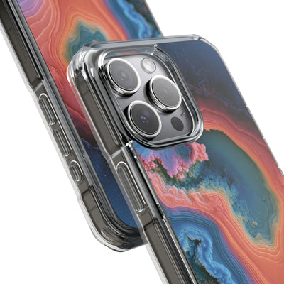 Luminous Resonance · Clear Impact Magnetic Phone Case for iPhone · Blue