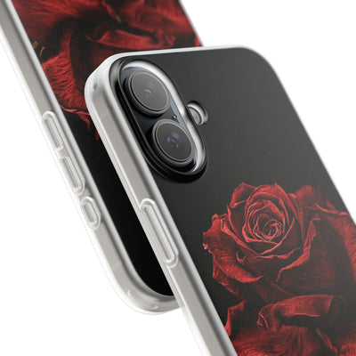 Crimson Noir Rose · Lite Phone Case for iPhone ·  Black