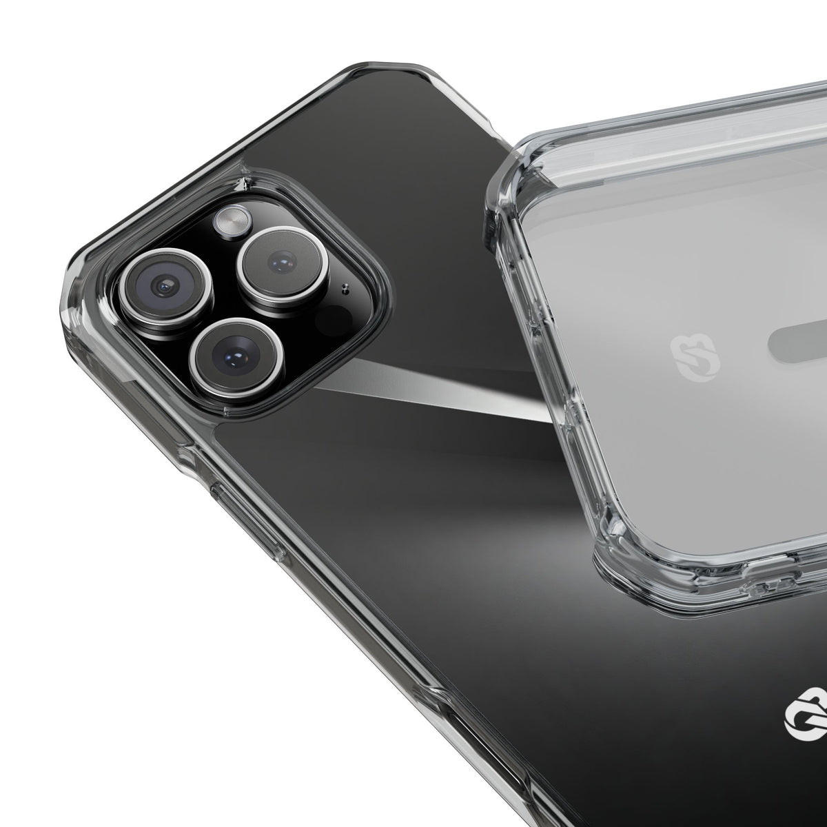 Obsidian Ridge · Clear Impact Magnetic Phone Case for iPhone ·  Black
