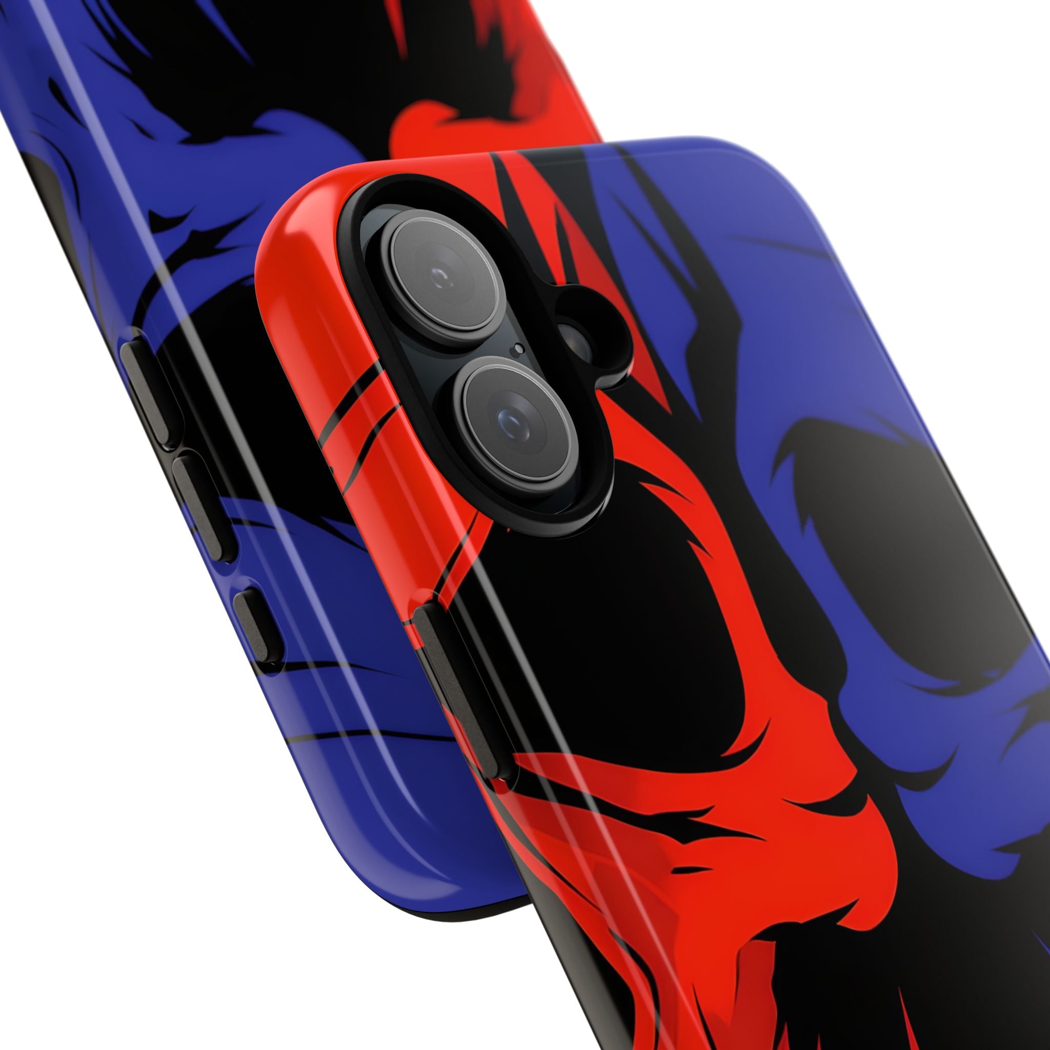 Twin Skulls Crimson iPhone 16 Plus Case - Tough