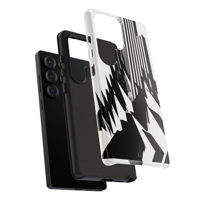White Tough Phone Case for Samsung - Shattered Vector Spire