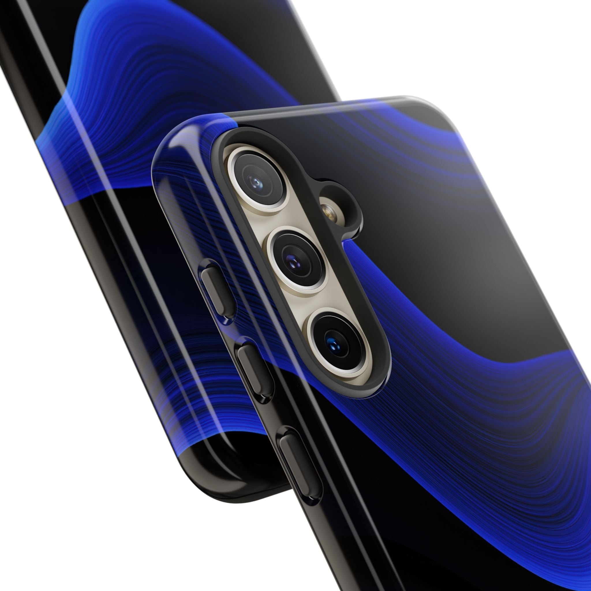 Blue Tough Phone Case for Samsung - Electric Cobalt Flow