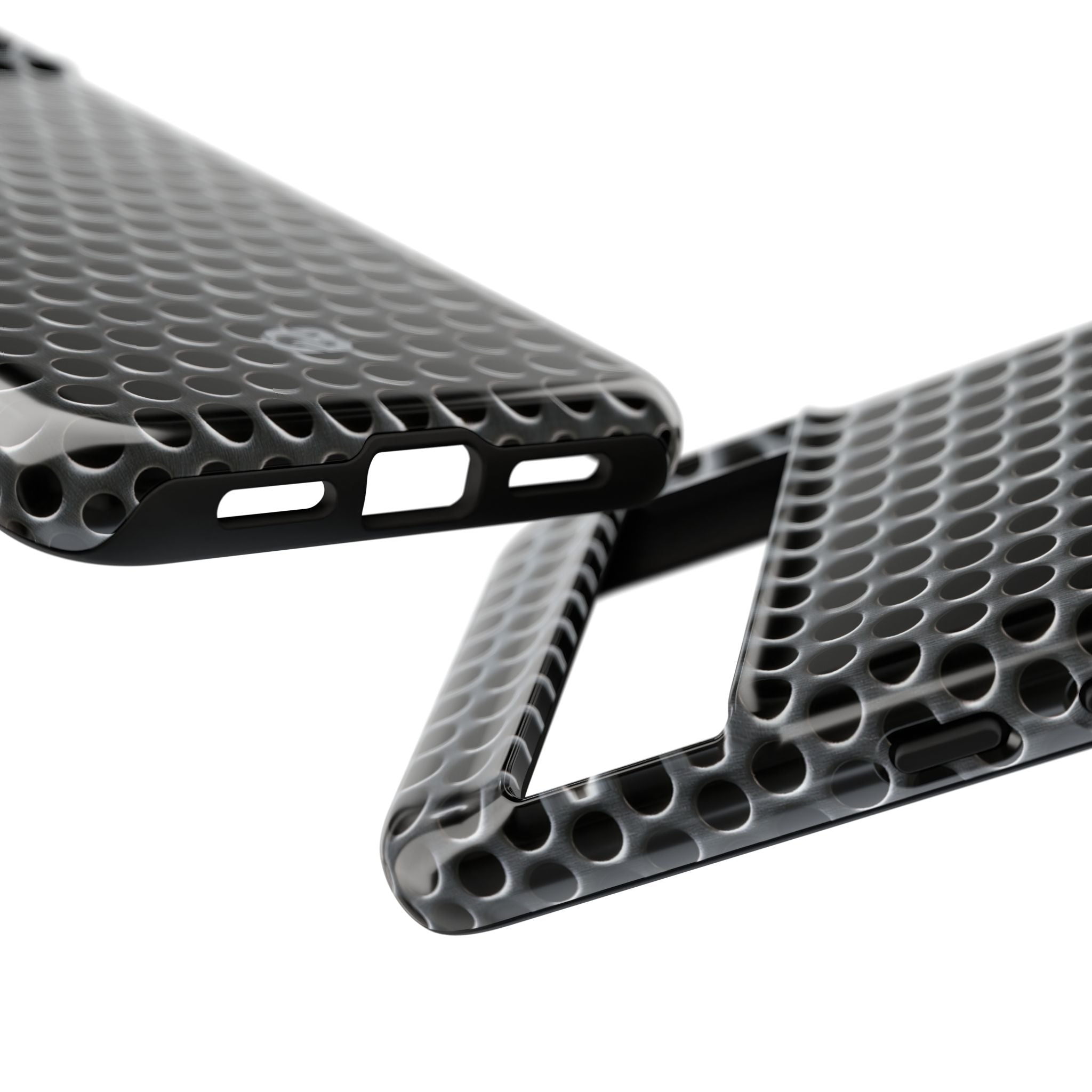Silver Tough Phone Case for Google Pixel - Brutalist Steel Mesh