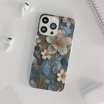 Gilded Blossom Reverie · Lite Phone Case for iPhone ·  Teal
