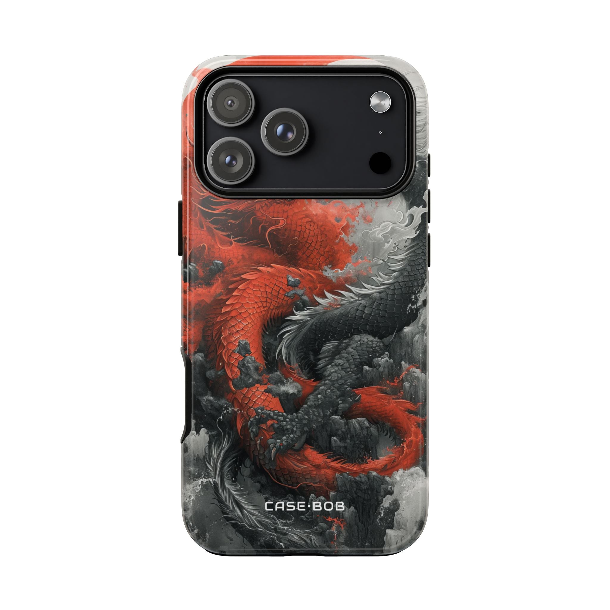 Twin Dragons Crimson iPhone 17 Pro Max Case - Tough - CASE•BOB