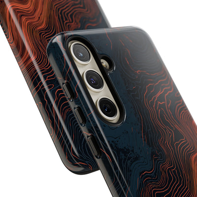 Black Tough Phone Case for Samsung - Volcanic Basalt Map