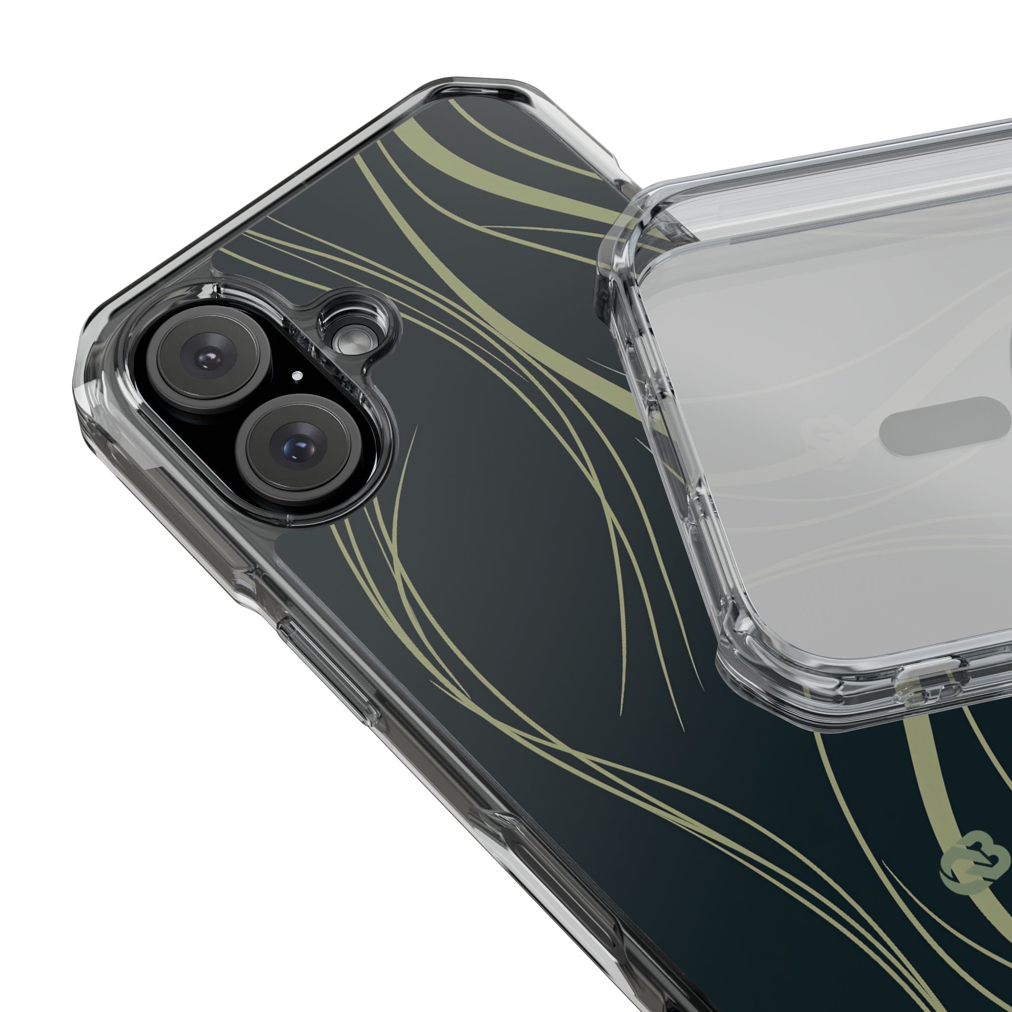 Green Impact MagSafe Phone Case for iPhone - Obsidian Sage Flow