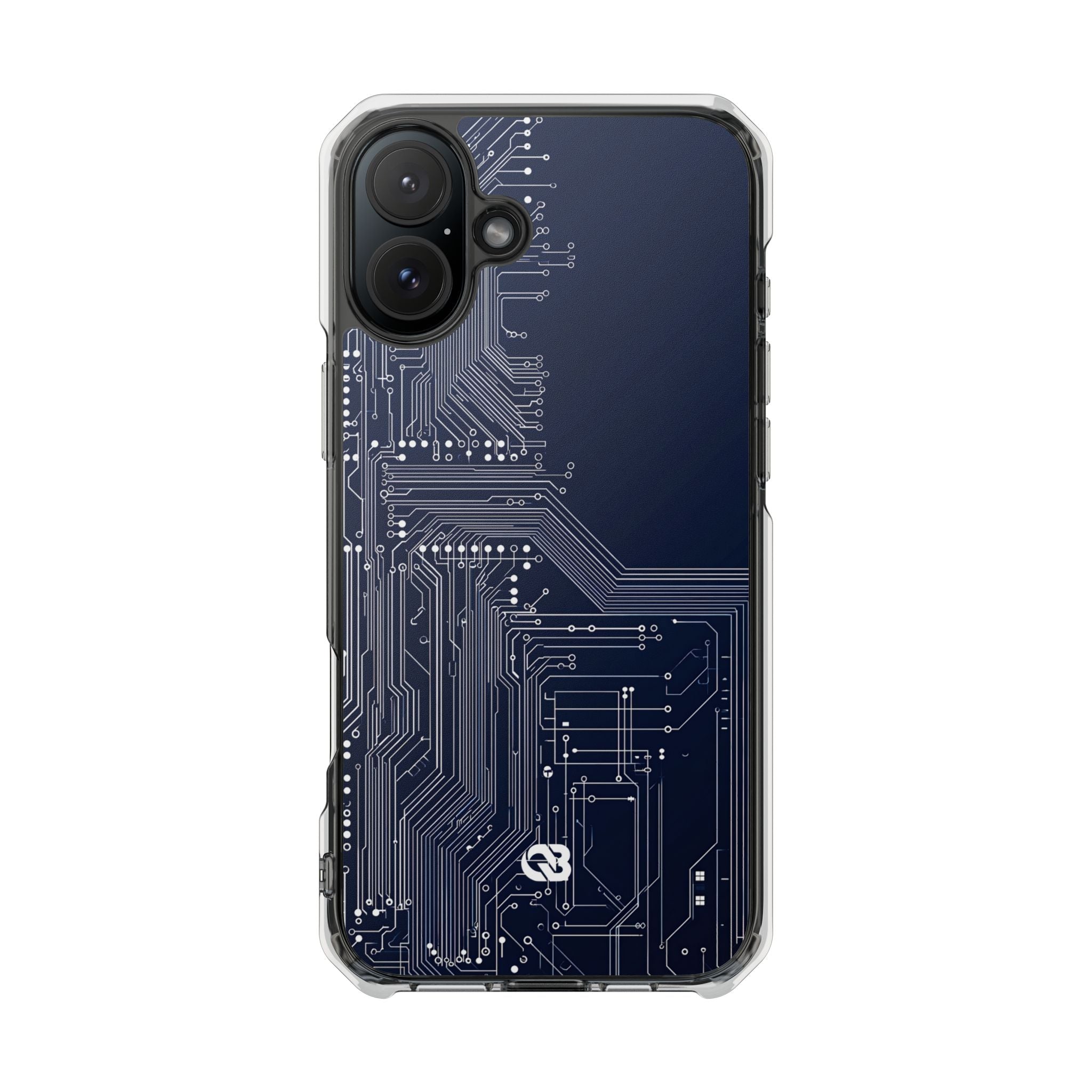 Blue Impact MagSafe Phone Case for iPhone - Cobalt Data Stream