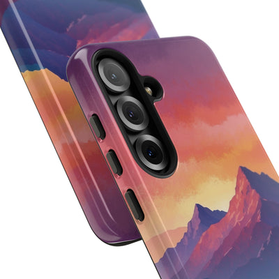 Crimson Mountain Dusk · Tough Phone Case for Samsung