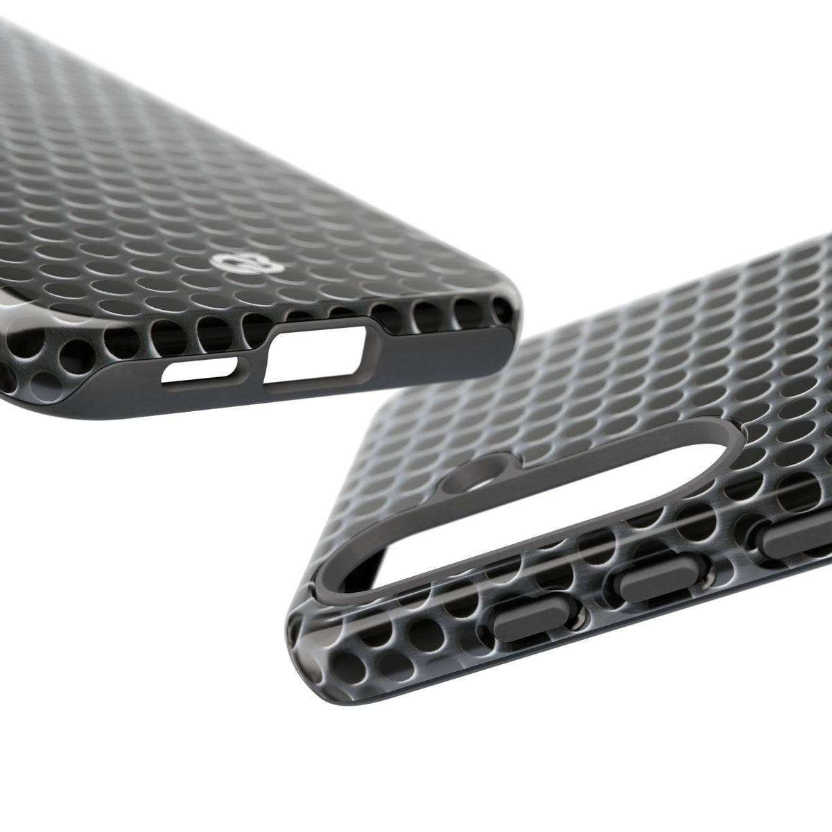 Brushed Perforated Steel · Tough Phone Case for Samsung · Silver