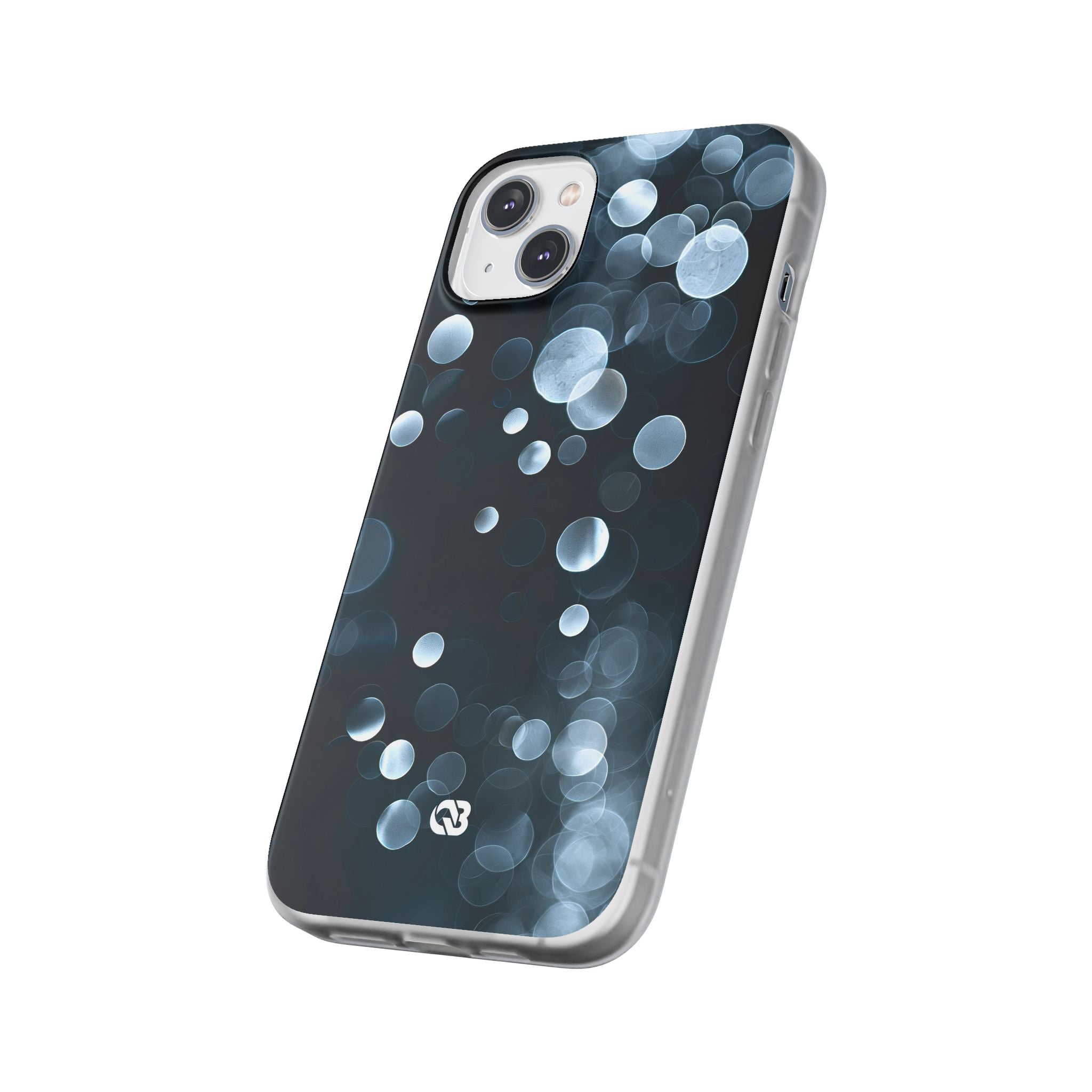 Black Lite Phone Case for iPhone - Silver Orbit Glow
