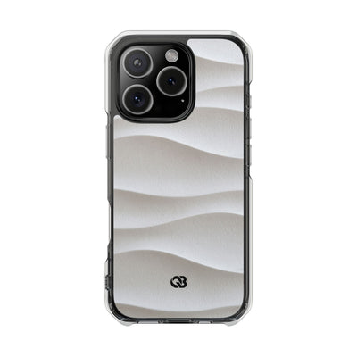 White Impact MagSafe Phone Case for iPhone - Arctic Flow Ridges