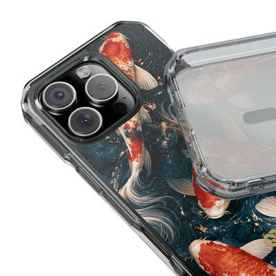 Imperial Nishikigoi · Clear Impact Magnetic Phone Case for iPhone ·  Blue