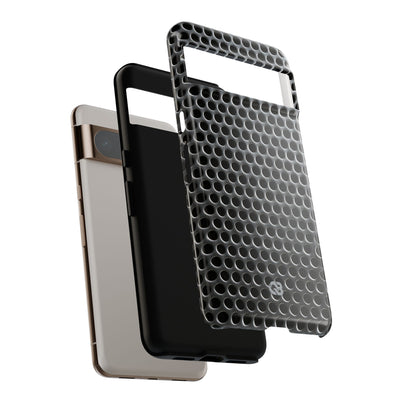 Silver Tough Phone Case for Google Pixel - Brutalist Steel Mesh