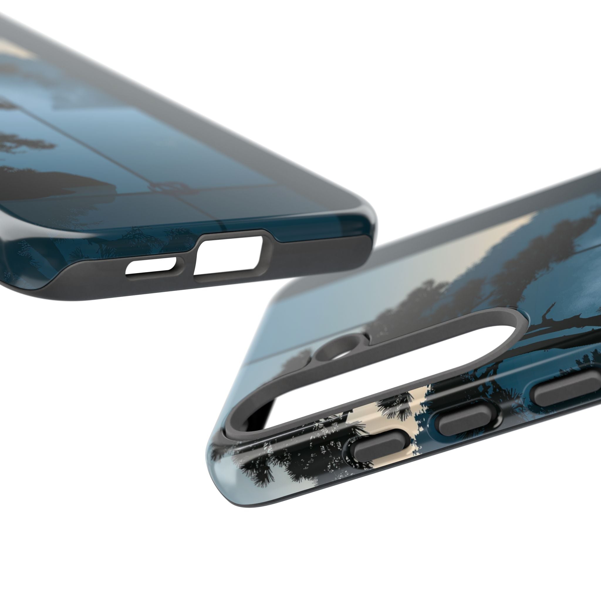 Blue Tough Phone Case for Samsung - Kyoto Mist Pine