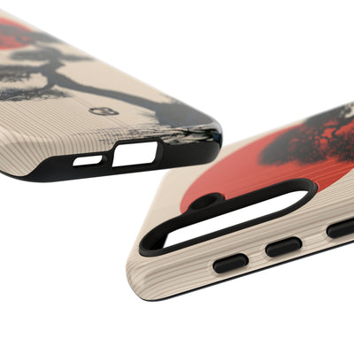 Beige Tough Phone Case for Samsung - Kyoto Crimson Pine