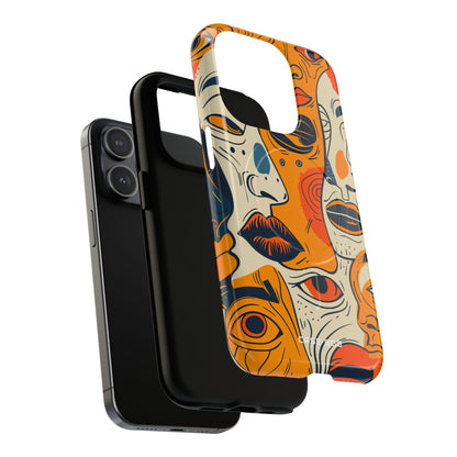 Tangled Faces Sunset iPhone 15 Pro Case - Tough+