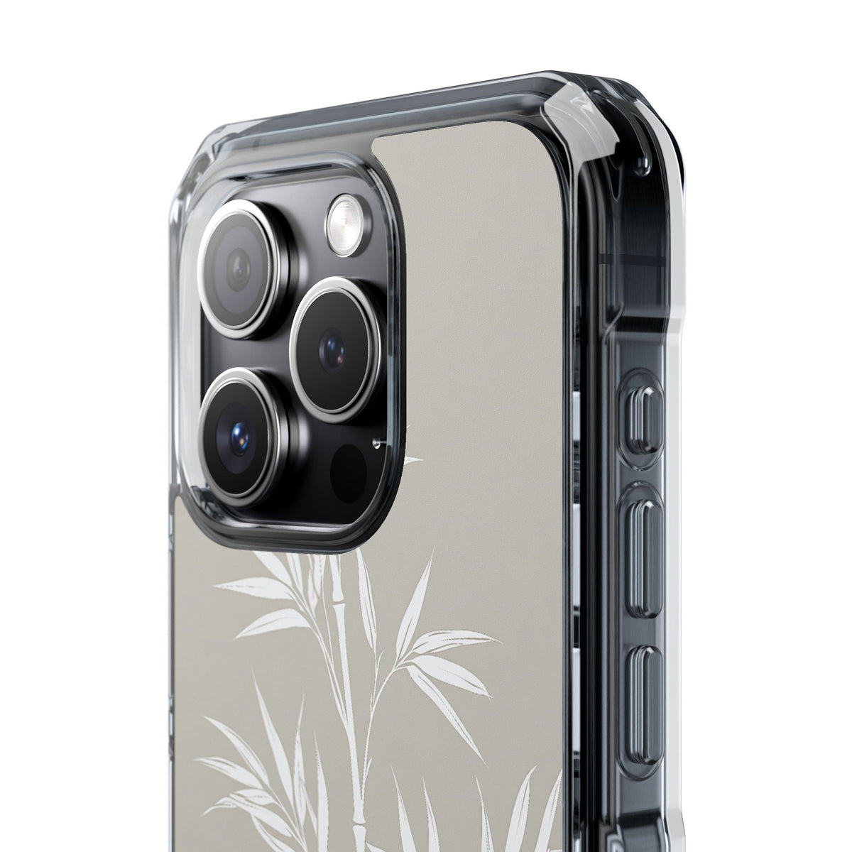 Serene Bamboo · Clear Impact Magnetic Phone Case for iPhone ·  Beige