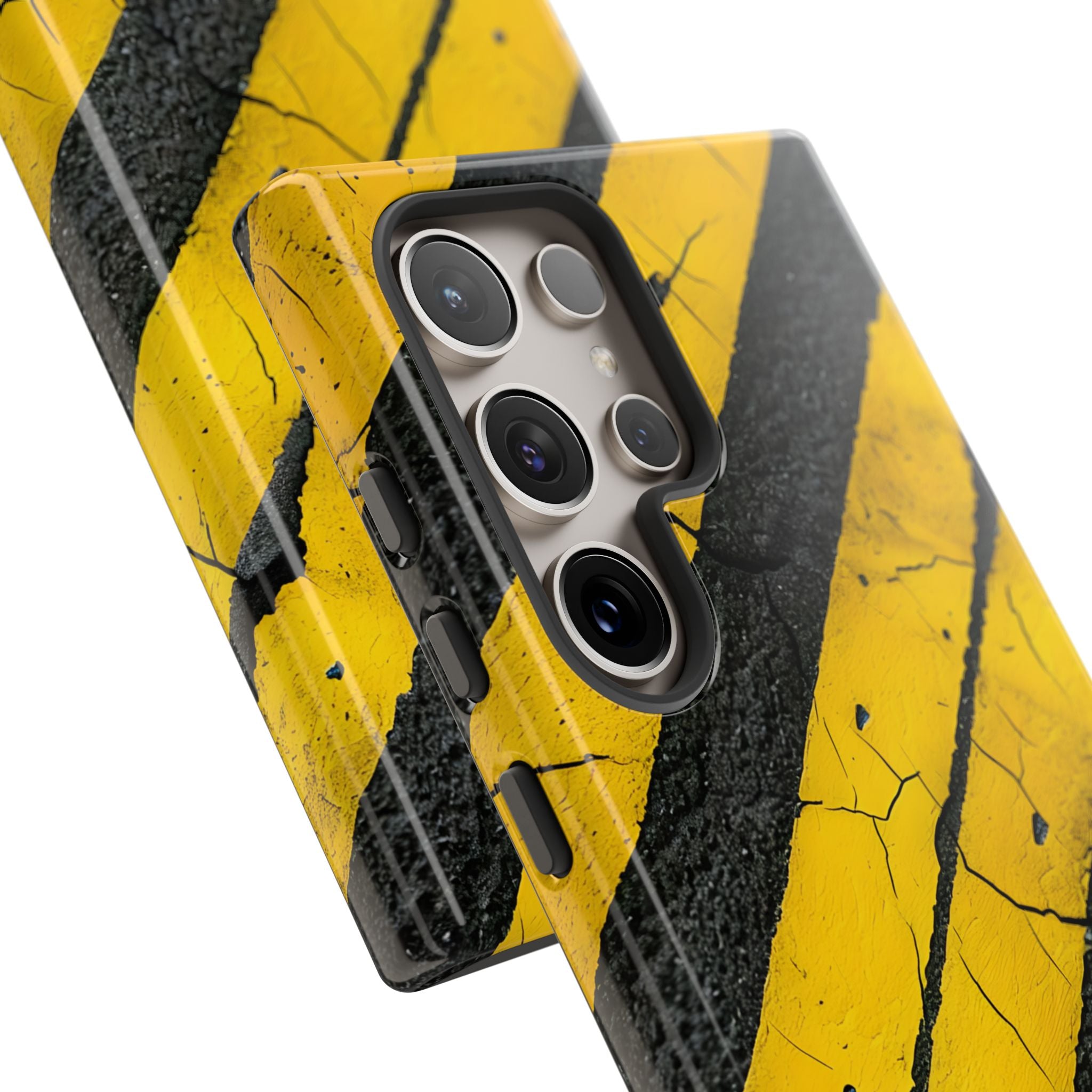 Gul randig distress Samsung S24 Ultra Case - Tough