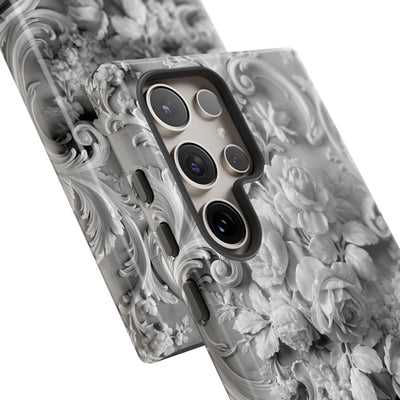Rococo Marble Rose · Tough Phone Case for Samsung · White