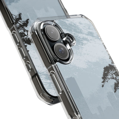 Grey Impact MagSafe Phone Case for iPhone - Steel Slate Zen