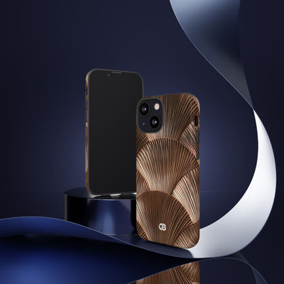 Rose Gilded Fan · Tough Phone Case for iPhone · Gold