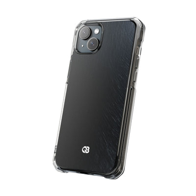 Black Impact MagSafe Phone Case for iPhone - Midnight Brushed Grain